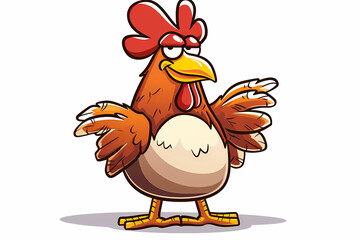 King chicken cartoon character