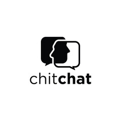 Chit chat logo icon vector