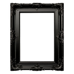 black rectangular frame isolated on a transparent background