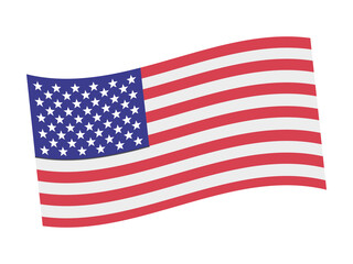 America Flag Vector Illustration
