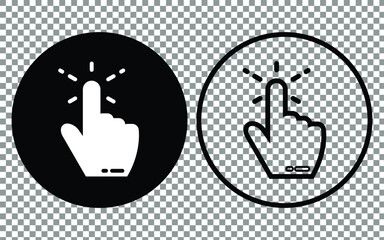 Pointer icon on transparent background