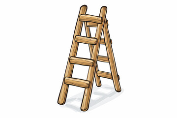 wooden ladder cartoon