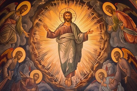 Enigmatic depiction of the parousia Jesus returning in glory and judgment