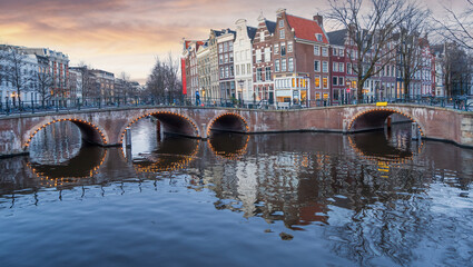 THe corner of Keizersgracht and Leidsegracht in Amsterdam 