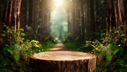 幻想的な森の台座