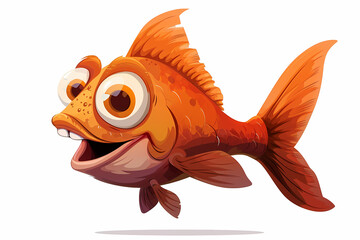 Crazy funny cute cartoon fish