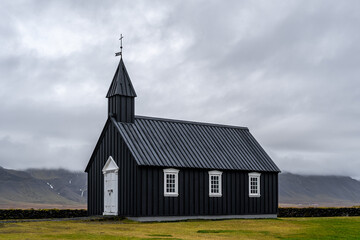 Fototapeta na wymiar The famous Búðakirkja church in Iceland