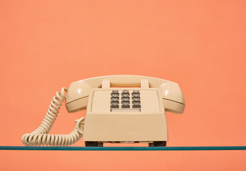 Vintage composition. Telephone and negotiation.