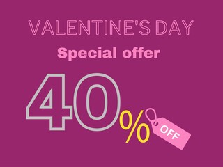 Valentine's day special offer up to 40%