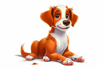 Cute dog presenting vector illustration