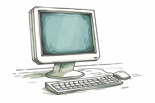 computer cartoon vector and illustration