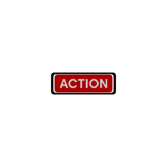 Action button image on white background