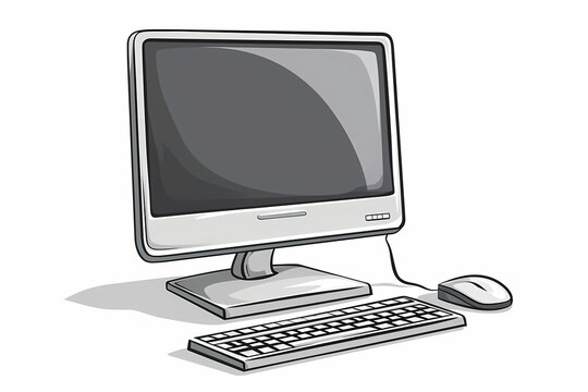 computer cartoon vector and illustration
