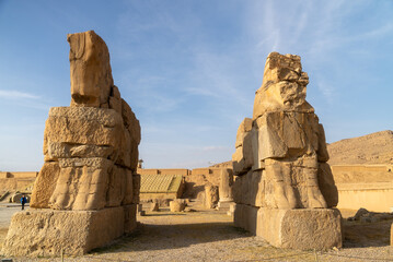 Ruin of ancient city Persepolis, Iran. Persepolis is a capital of the Achaemenid Empire. UNESCO...