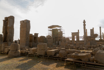 Ruin of ancient city Persepolis, Iran. Persepolis is a capital of the Achaemenid Empire. UNESCO...