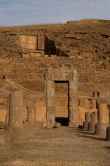 Ruin of ancient city Persepolis, Iran. Persepolis is a capital of the Achaemenid Empire. UNESCO...