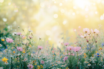 Sunlit Serenity A Meadow's Radiance.