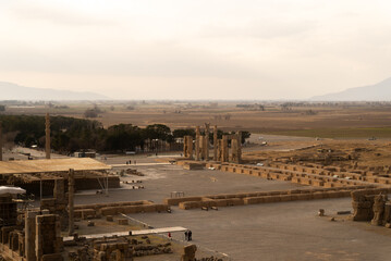 Ruin of ancient city Persepolis, Iran. Persepolis is a capital of the Achaemenid Empire. UNESCO...