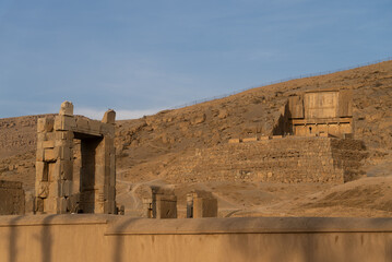 Ruin of ancient city Persepolis, Iran. Persepolis is a capital of the Achaemenid Empire. UNESCO...