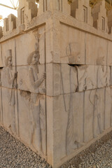 Ruin of ancient city Persepolis  Iran. Persepolis is a capital of the Achaemenid Empire. UNESCO declared Persepolis a World Heritage Site.