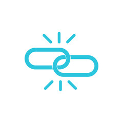 Obraz premium Unbreakable, Strong chain, bond, connection, link icon. From blue icon set