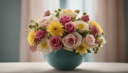 Obraz premium Elegant Floral Arrangement in Vase