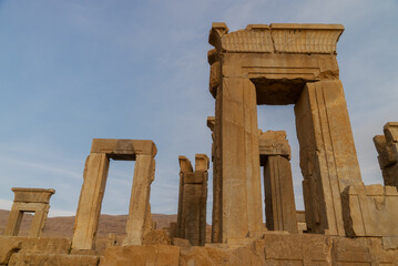 Ruin of ancient city Persepolis, Iran. Persepolis is a capital of the Achaemenid Empire. UNESCO...