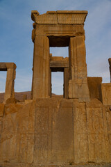 Ruin of ancient city Persepolis, Iran. Persepolis is a capital of the Achaemenid Empire. UNESCO...