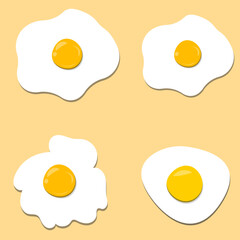 fried eggs with fried egg