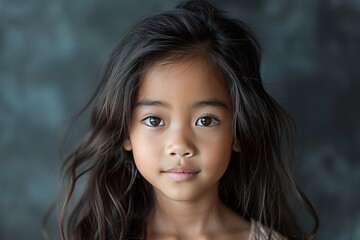 Studio portrait of an Asian girl