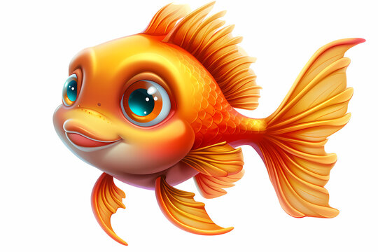 Crazy funny cute cartoon fish