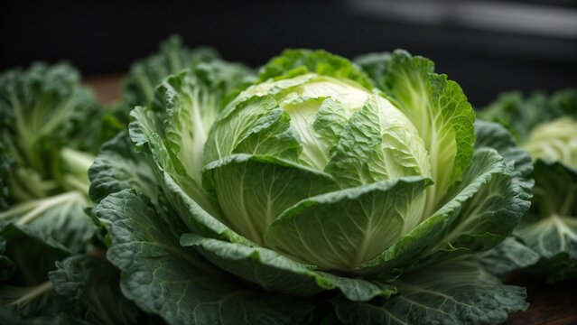 Close-up high-resolution image of organic cabbage fresh from the veggie market.