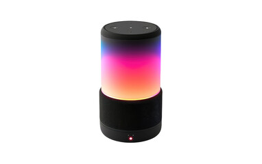 Echo Glow Multicolor smart lamp isolated on Transparent background.