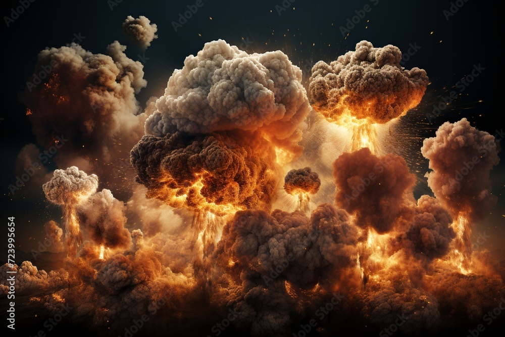 Aufkleber unleash the power of explosive visuals with our extensive collection of realistic explosion effects