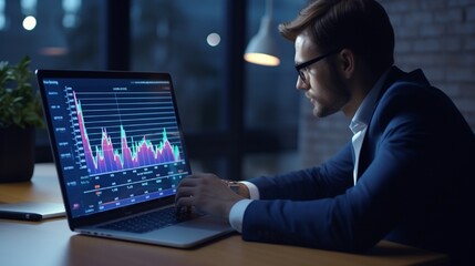 man working on laptop