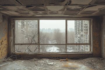 Photo series capturing the haunting beauty of abandoned urban landscapes - reflecting on the melancholic aspects of destruction and decay in contemporary cities.