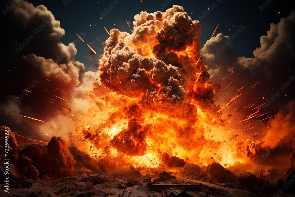 Aufkleber unleash the power of explosive visuals with our extensive collection of realistic explosion effects
