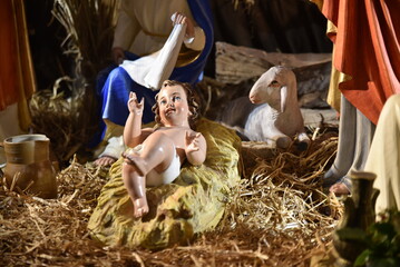 Jésus dans la crèche de Noël
