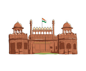 Illustration of Red Fort