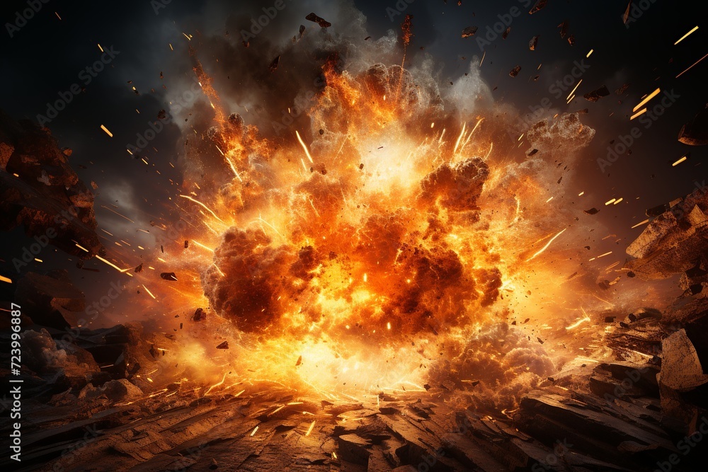 Aufkleber unleash the power of explosive visuals with our extensive collection of realistic explosion effects