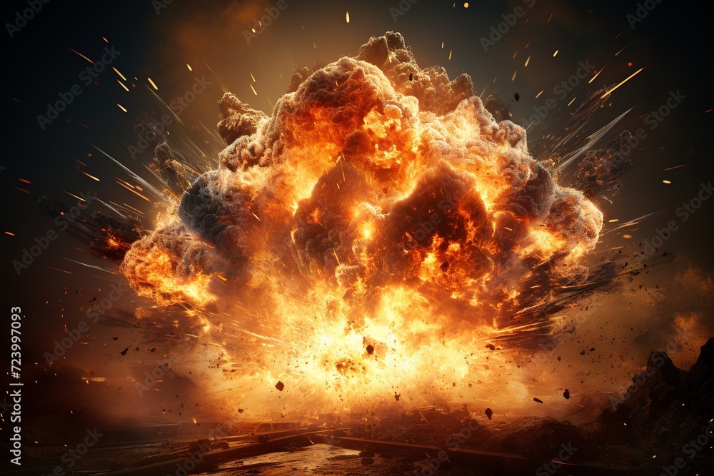 Aufkleber unleash the power of explosive visuals with our extensive collection of realistic explosion effects