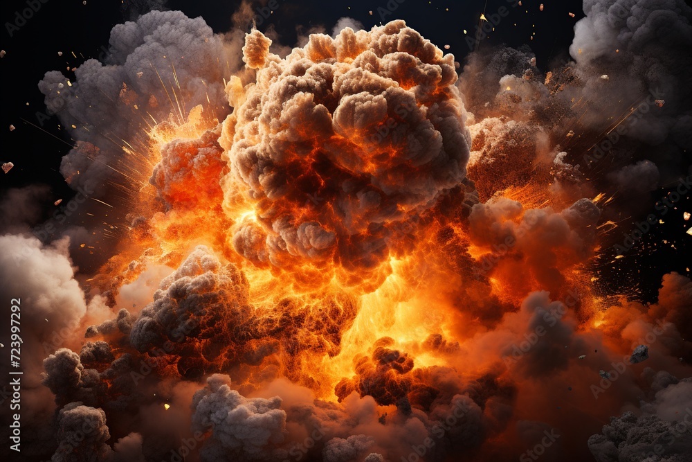 Aufkleber unleash the power of explosive visuals with our extensive collection of realistic explosion effects