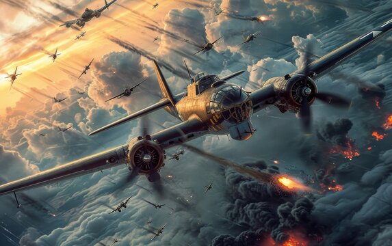 Skyward Battle: Airplane Combat in World War II.