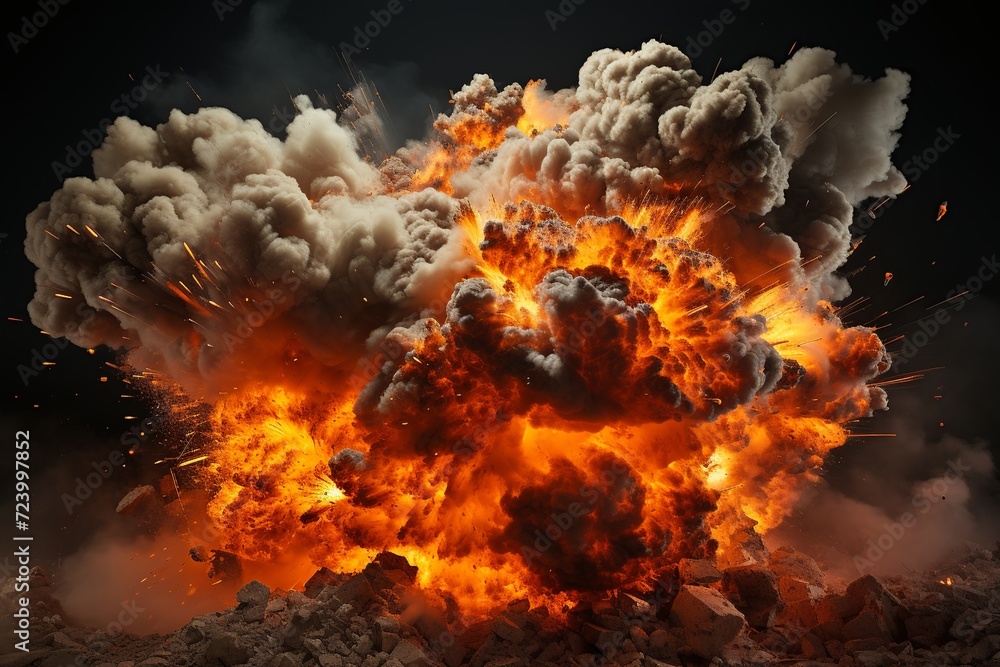 Aufkleber unleash the power of explosive visuals with our extensive collection of realistic explosion effects