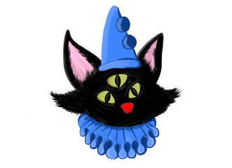 Gato negro disfrazado