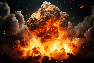 Unleash the power of explosive visuals with our extensive collection of realistic explosion effects - obrazy, fototapety, plakaty