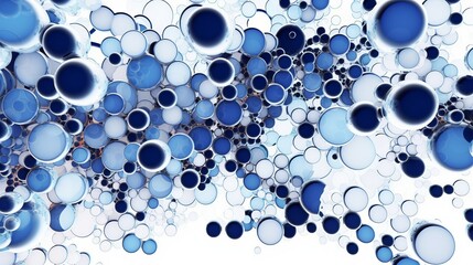 wallpaper of blue connected dots , generated by AI - obrazy, fototapety, plakaty