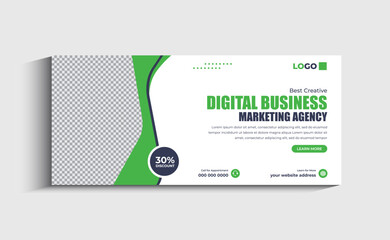 Digital marketing Facebook cover and web banner template