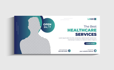 Medical and healthcare social media cover and web banner design