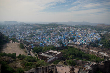 view of the blue city